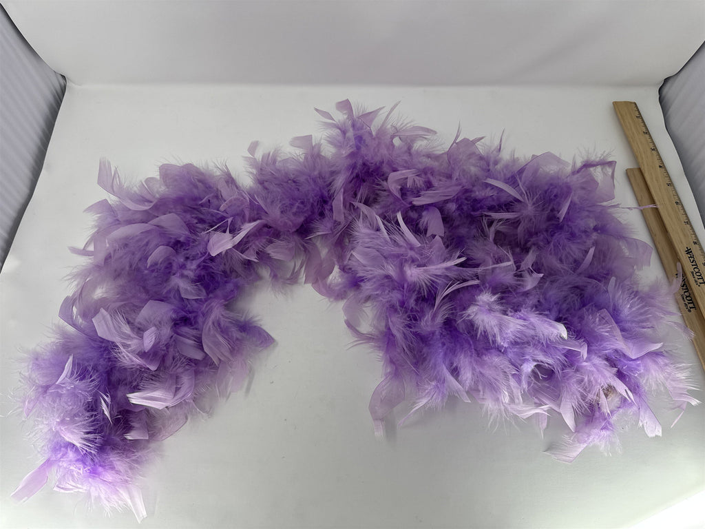 Vintage Purple Feather Boa 58" Long Costume Accessory Drag Queen Flapper Dress U