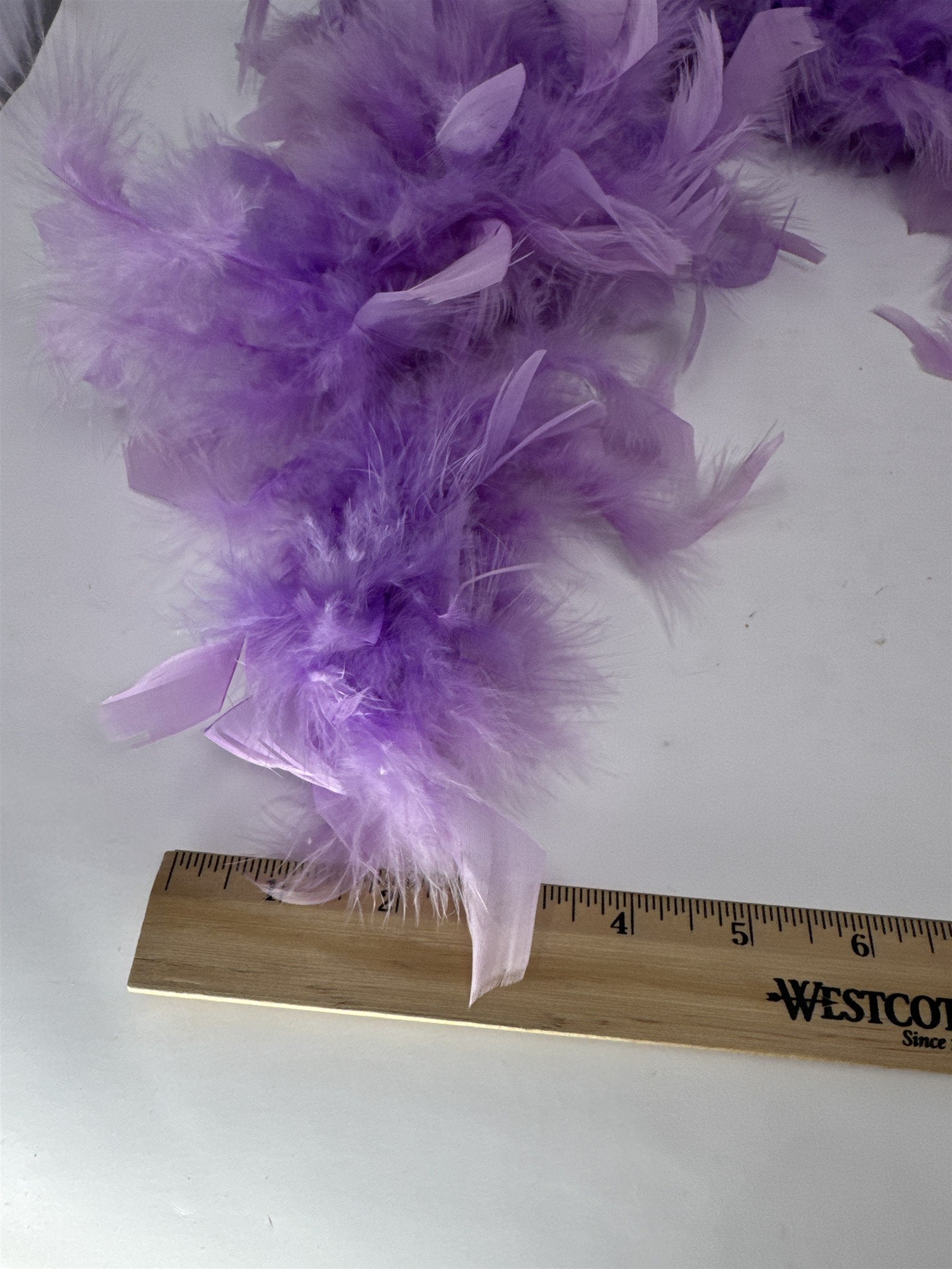 Vintage Purple Feather Boa 58" Long Costume Accessory Drag Queen Flapper Dress U