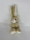 Vintage Wishpets Plush Bunny Tan White Stuffed Animal Rabbit Sitting Easter