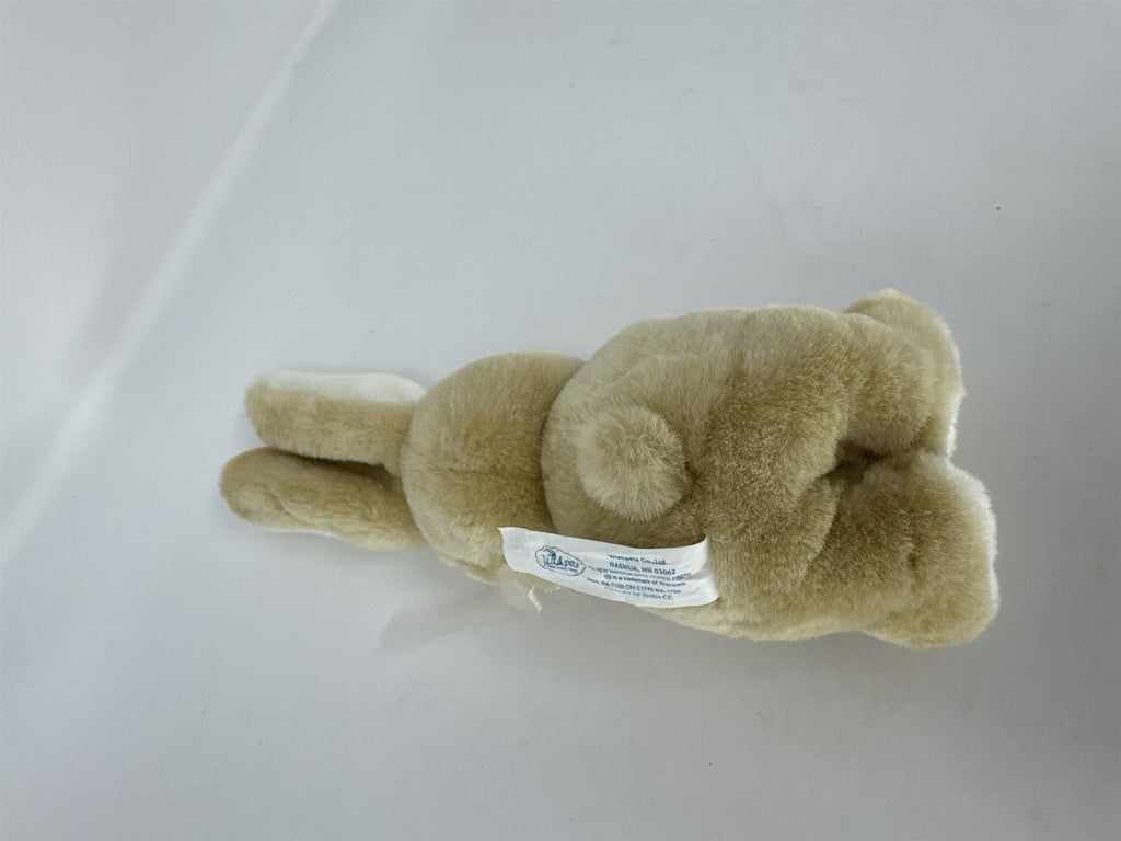Vintage Wishpets Plush Bunny Tan White Stuffed Animal Rabbit Sitting Easter
