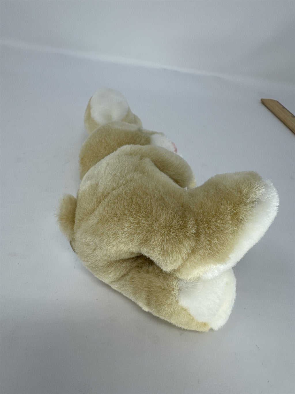 Vintage Wishpets Plush Bunny Tan White Stuffed Animal Rabbit Sitting Easter