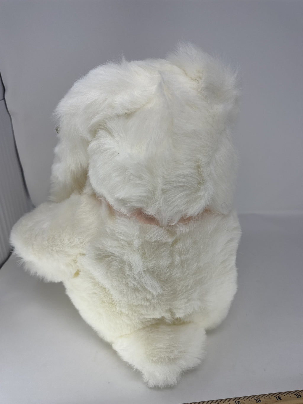 Giant Plush Creations Easter Bunny White Stuffed Animal Rabbit Pink Bow
