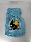 Justice Sport Dog Hoodie Size Small Turquoise Fleece Always Good Vibes Yin Yang
