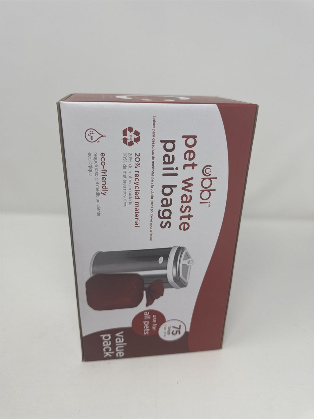 Ubbi Pet Waste Pail Bags 75 Count Value Pack 11 Gallon Eco-Friendly Recycled New