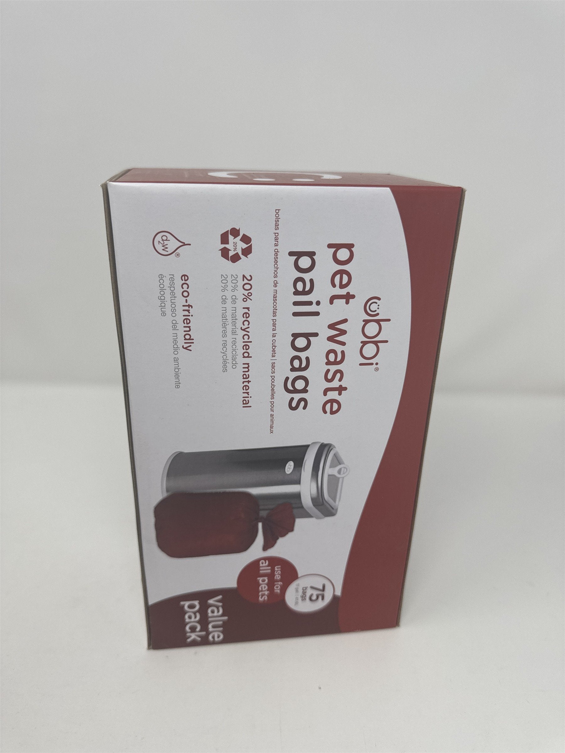Ubbi Pet Waste Pail Bags 75 Count Value Pack 11 Gallon Eco-Friendly Recycled New
