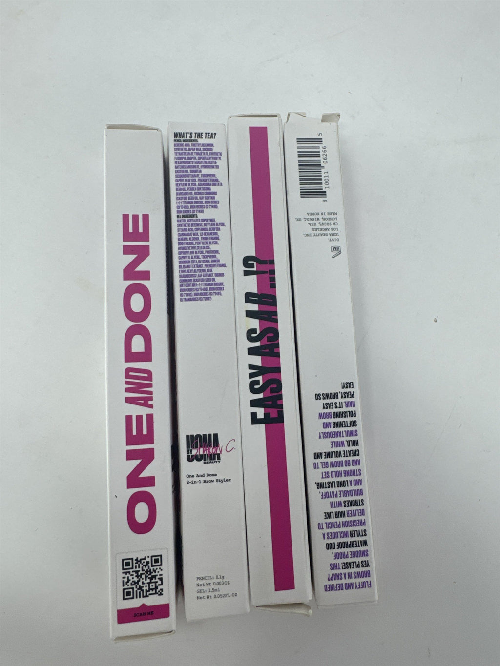 Lot of 4 UOMA Beauty One and Done 2-in-1 Eyebrow Styler Shade 01 Waterproof