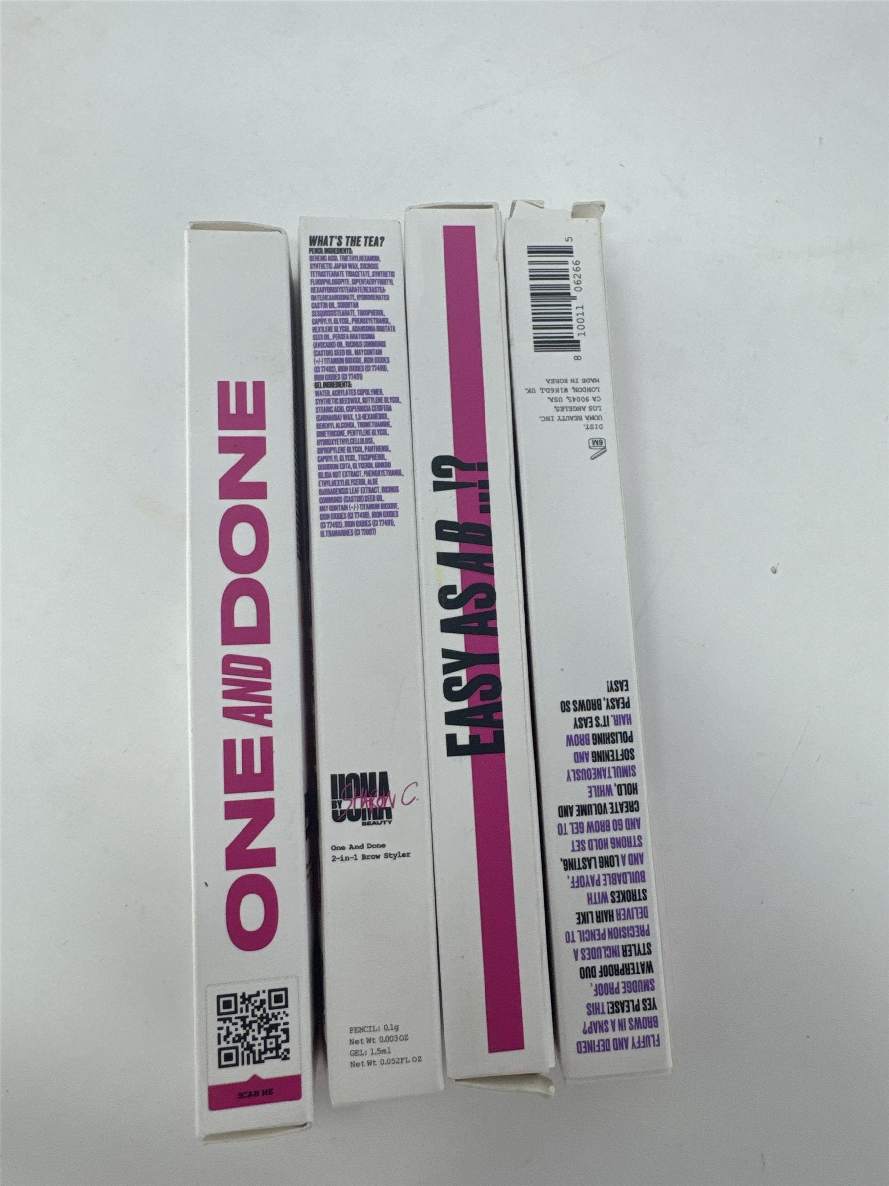 Lot of 4 UOMA Beauty One and Done 2-in-1 Eyebrow Styler Shade 01 Waterproof