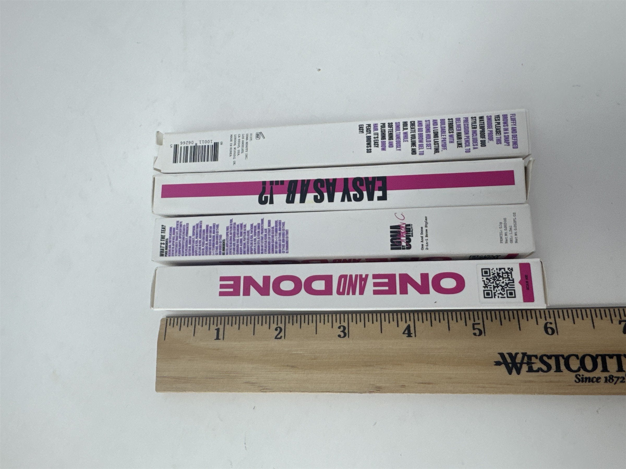 Lot of 4 UOMA Beauty One and Done 2-in-1 Eyebrow Styler Shade 01 Waterproof