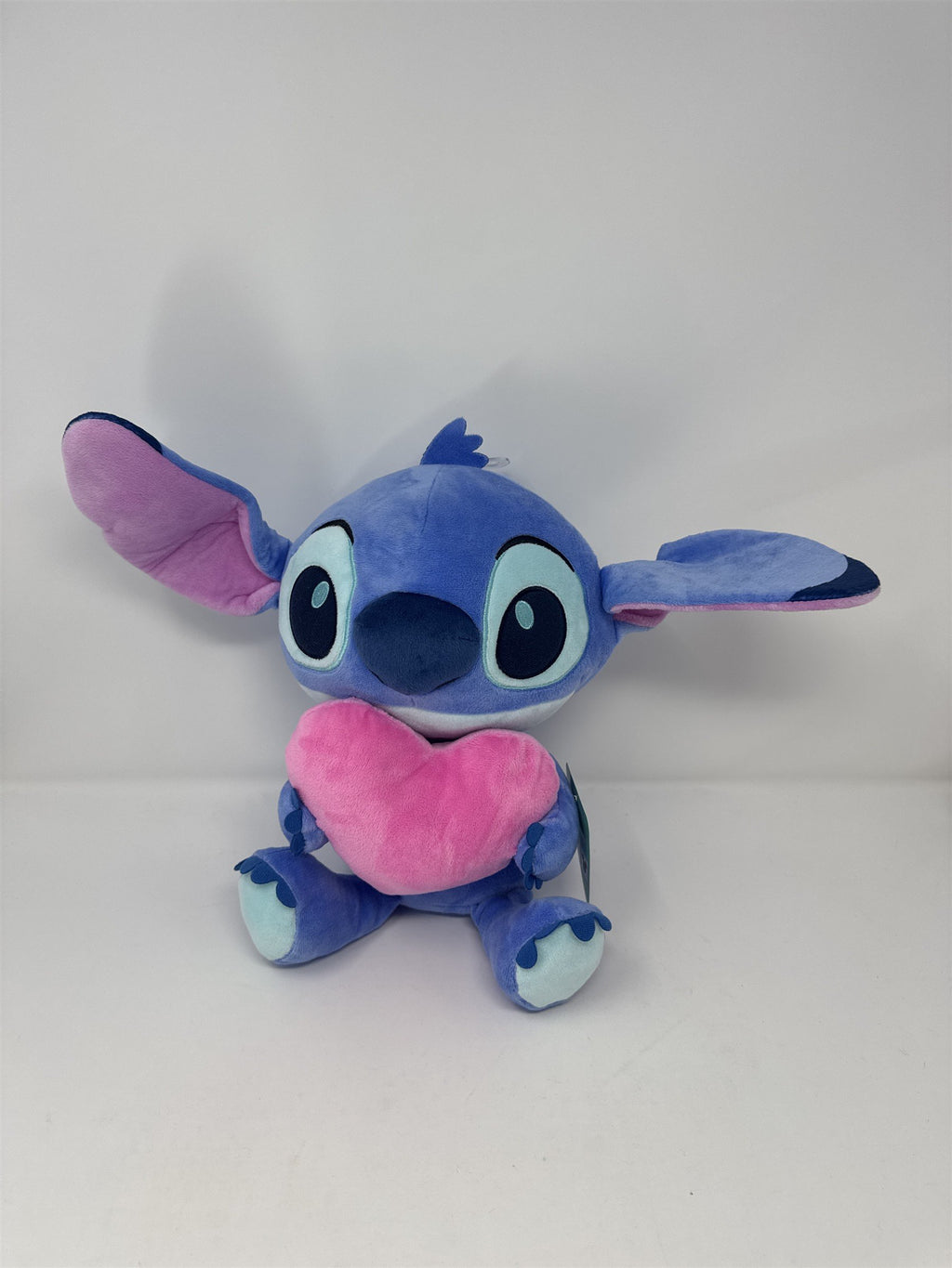 Disney Baby Stitch Plush Lilo Stitch Soft Toy Holding Pink Heart Blue Valentines