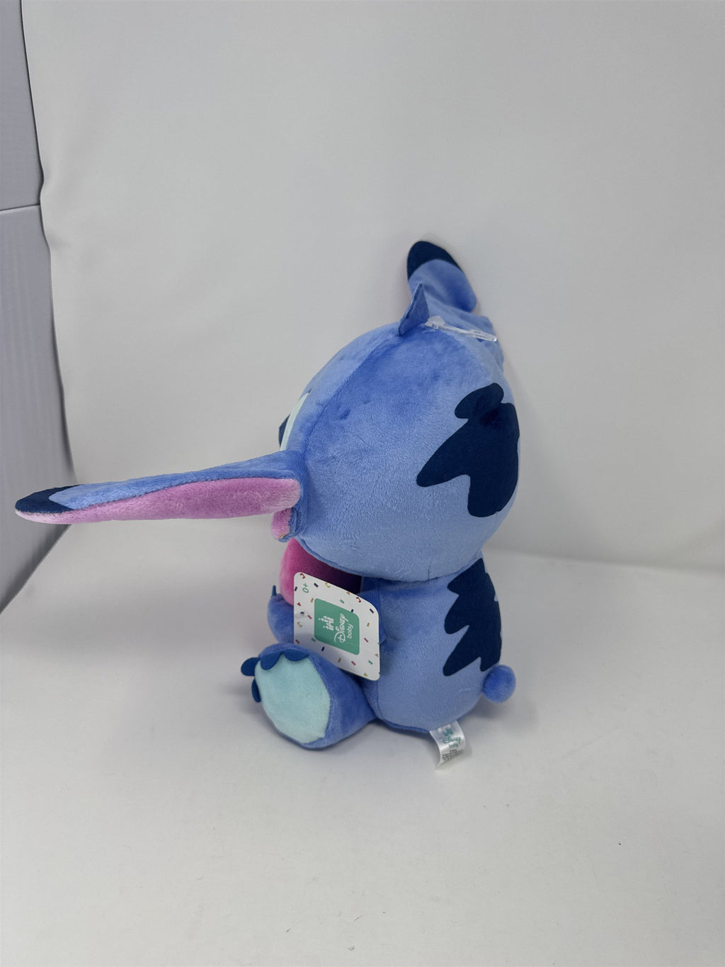 Disney Baby Stitch Plush Lilo Stitch Soft Toy Holding Pink Heart Blue Valentines