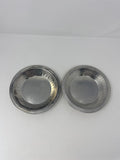 Vtg Aluminum Pie Plates Set of 2 8" Round Metal Baking Tins Retro Kitchenware