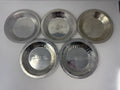 Vtg Jane Parke Aluminum Pie Plates Set of 5 8" Metal Baking Tins Stamped Retro