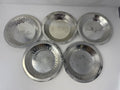 Vtg Jane Parke Aluminum Pie Plates Set of 5x 8" Metal Baking Tins Stamped Retro