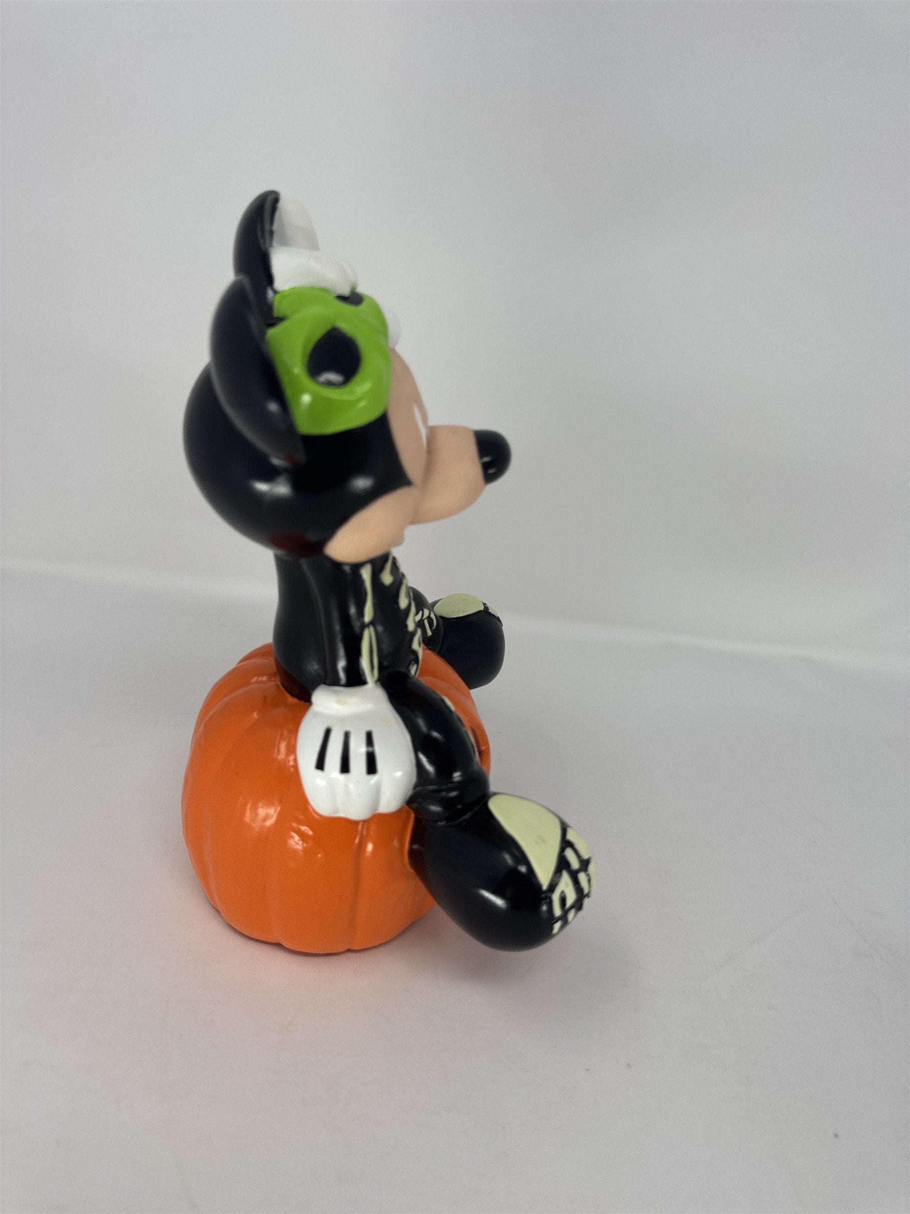 Disney Mickey Mouse Halloween Figure Skeleton Costume on Pumpkin Light Up