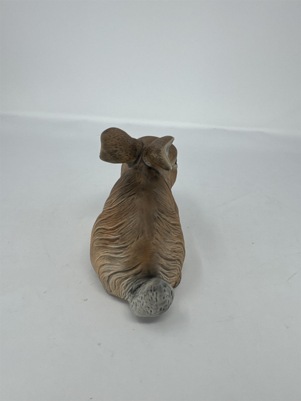 Vtg Scioto 1985 Ceramic Bunny Figurine 4.5" Easter Gray White Rabbit Sculpture