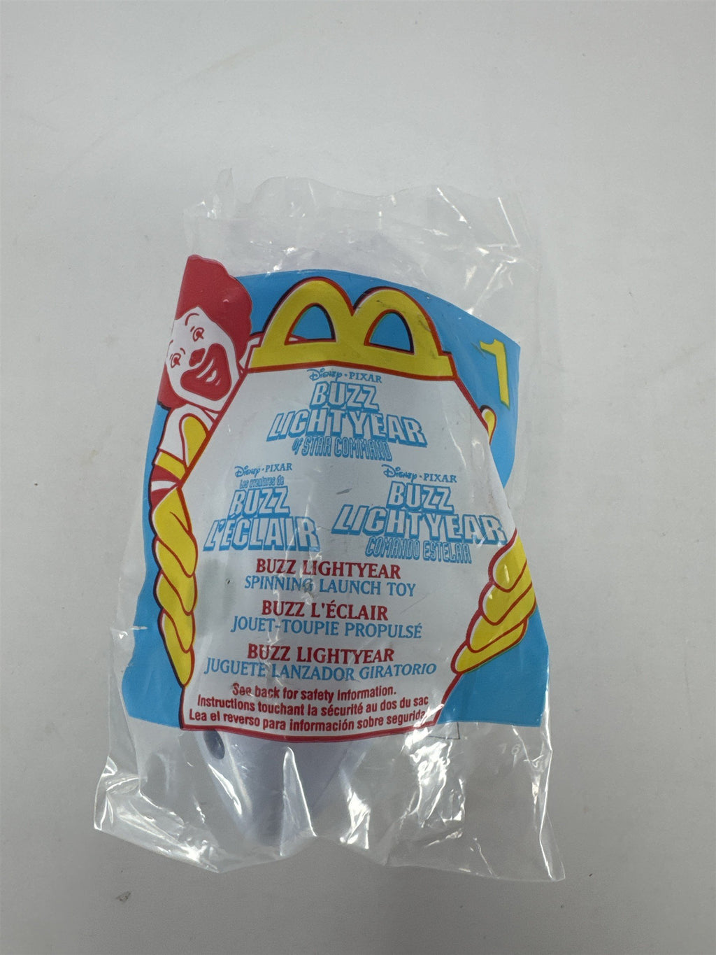 McDonalds Happy Meal Toy Buzz Lightyear Spinning Launch Toy 2001 Vintage Toy