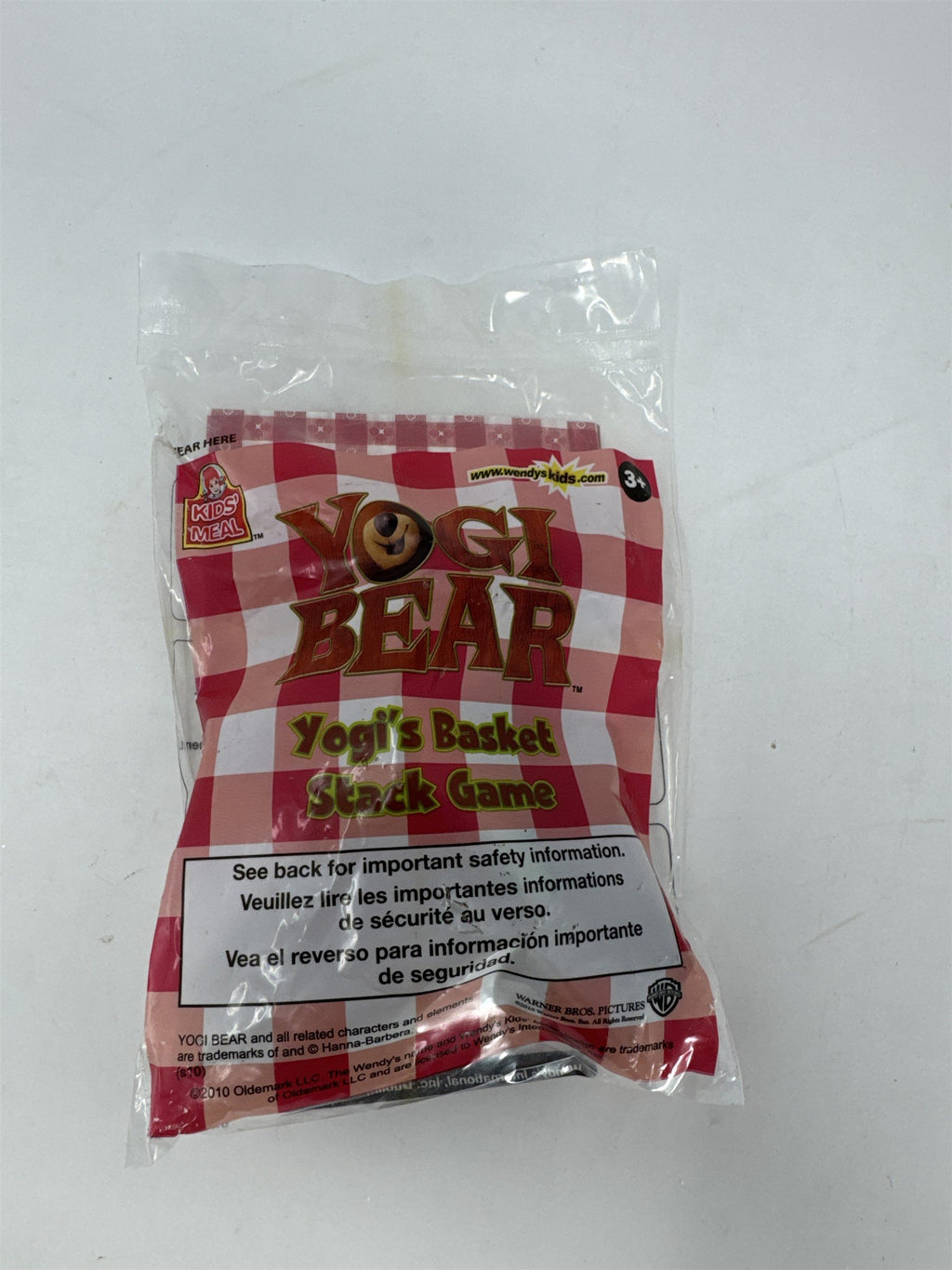 Vintage 2010 Wendy's Yogi Bear Yogi's Basket Stack Game Kids Meal Toy NIP
