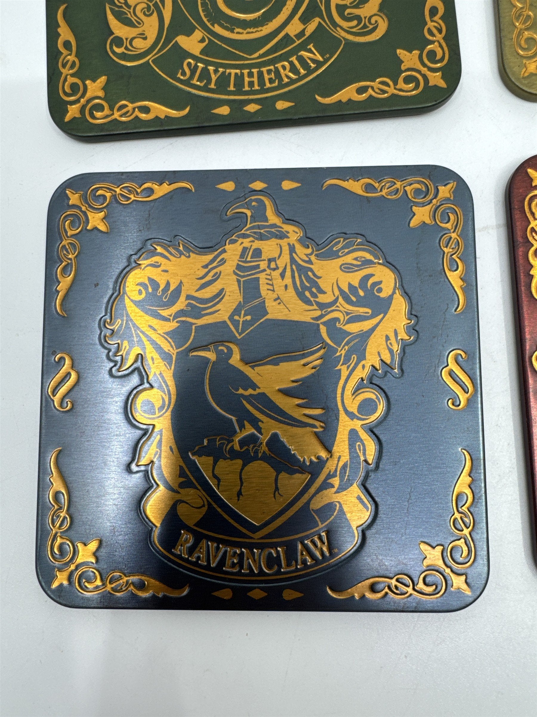 Harry Potter Hogwarts School Crest Set of 4 Metal Fronted Coasters