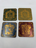 Harry Potter Hogwarts School Crest Set of 4 Metal Fronted Coasters