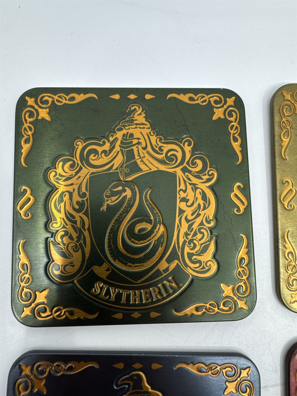 Harry Potter Hogwarts School Crest Set of 4 Metal Fronted Coasters