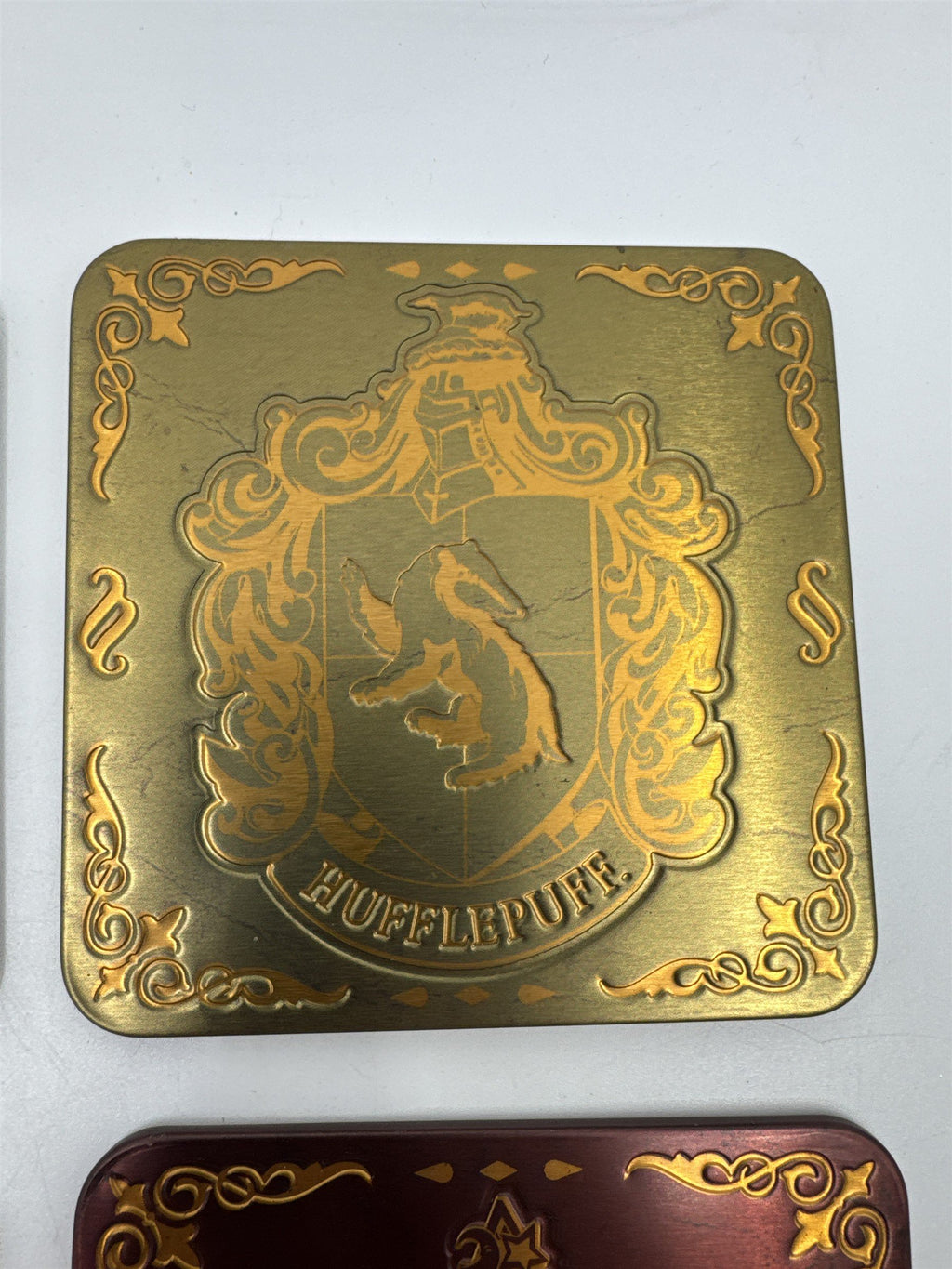 Harry Potter Hogwarts School Crest Set of 4 Metal Fronted Coasters