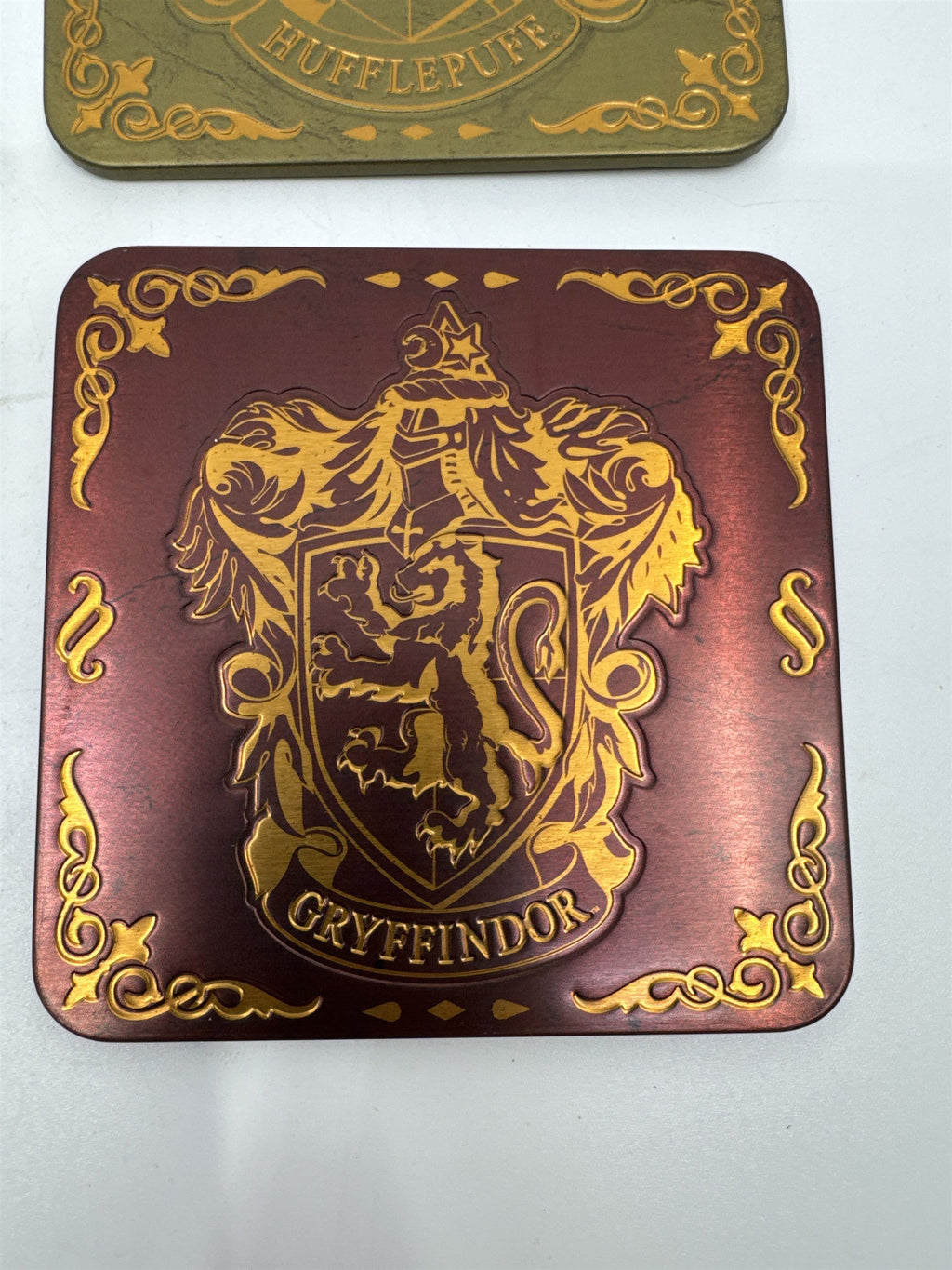 Harry Potter Hogwarts School Crest Set of 4 Metal Fronted Coasters