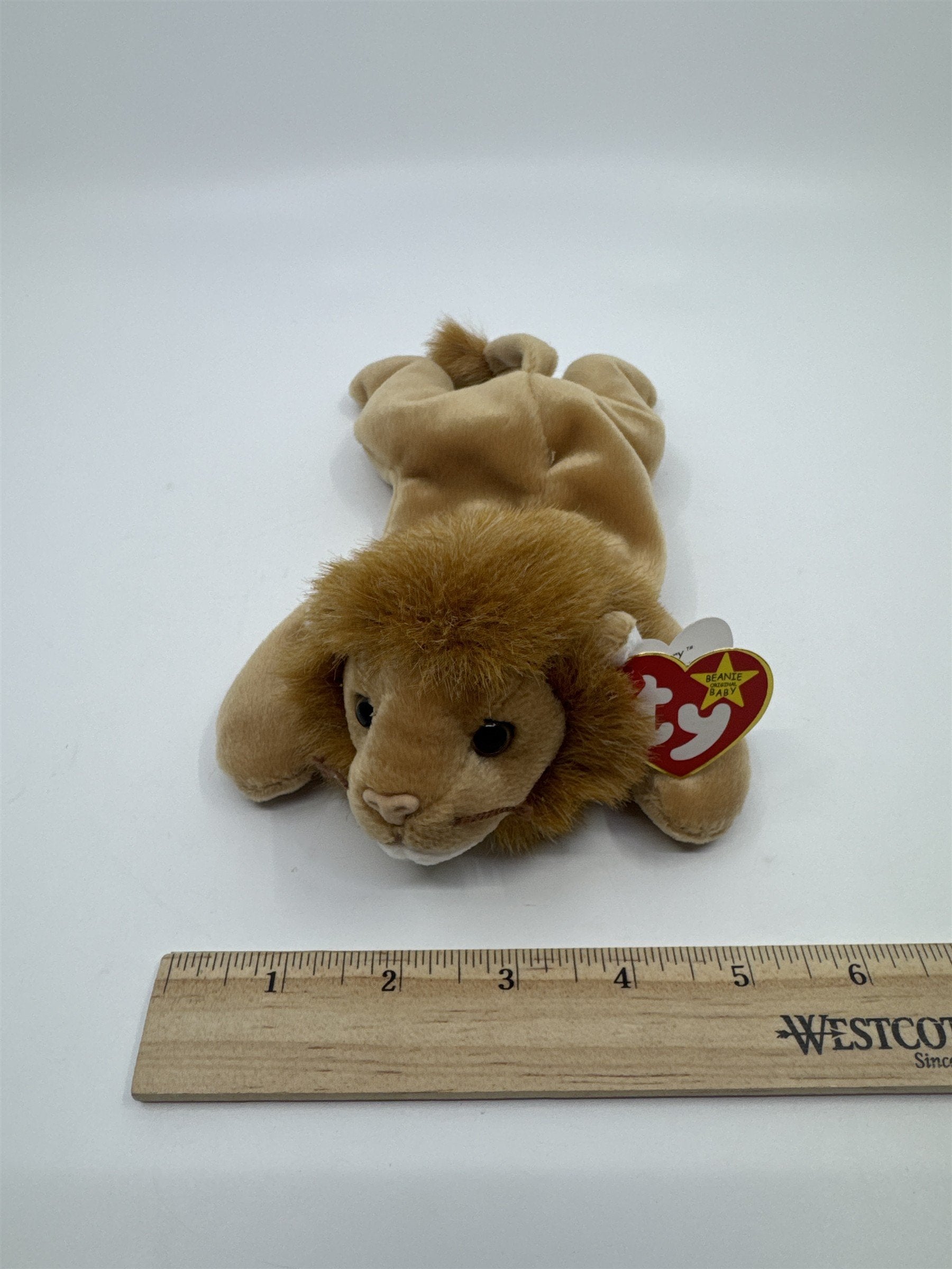 TY Beanie Baby Stuffed Animal Roary The Lion 1996