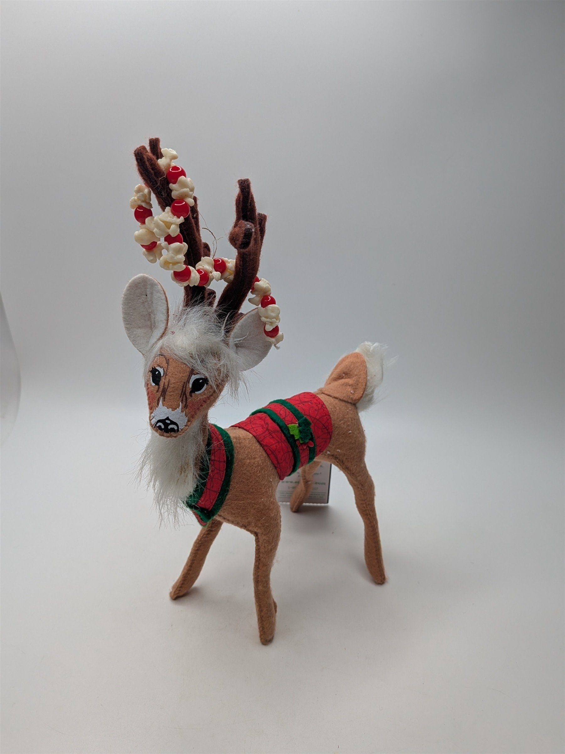Vintage Annalee 2020 Christmas Whimsy 8" Reindeer Popcorn Cranberry Garland