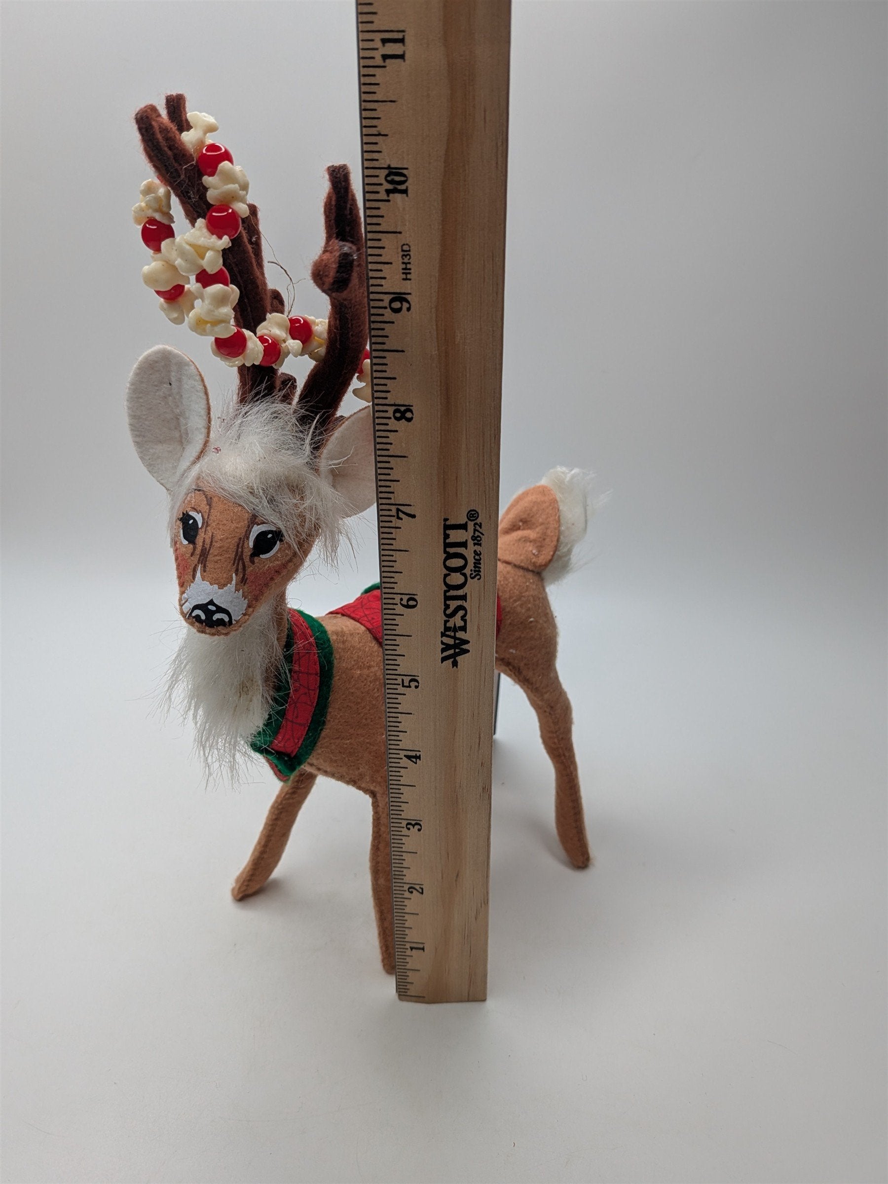 Vintage Annalee 2020 Christmas Whimsy 8" Reindeer Popcorn Cranberry Garland