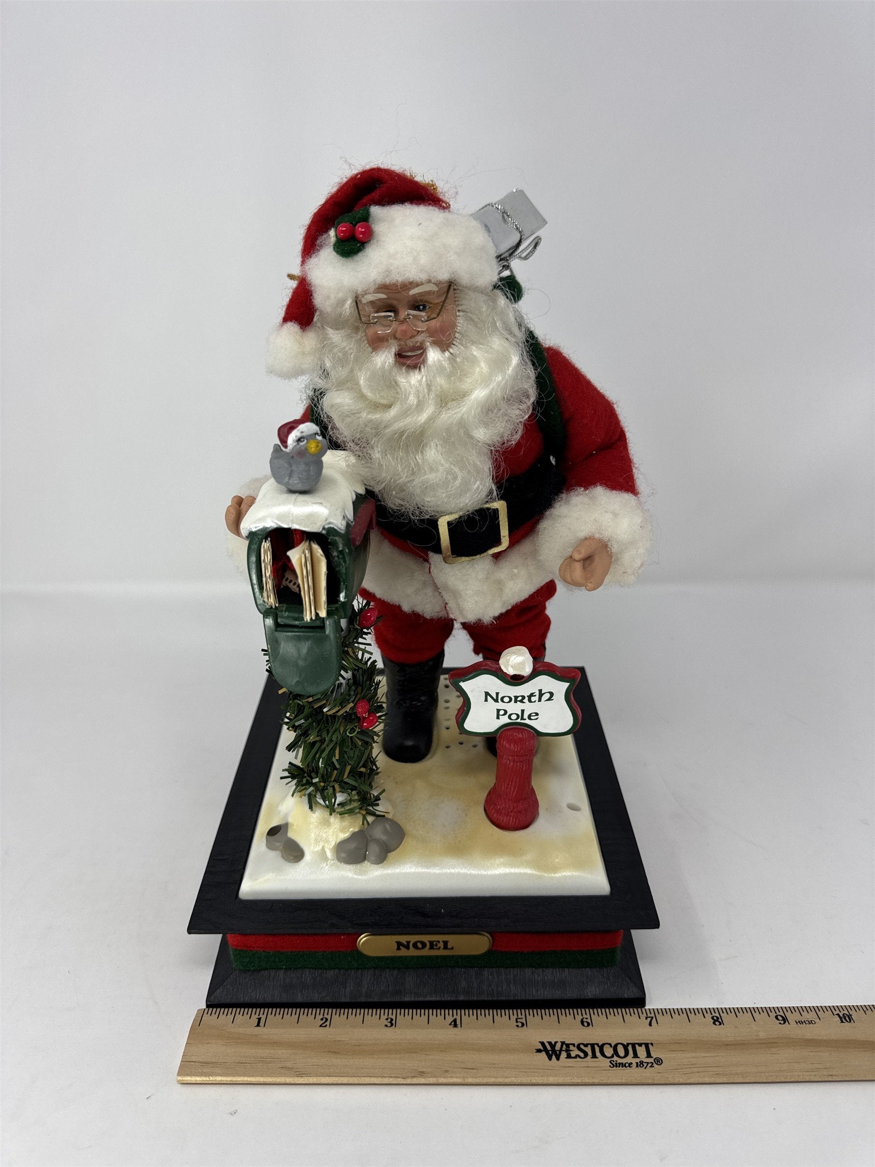 Vintage Holiday Creations Santa North Pole Mailbox Musical Decor Christmas Tunes