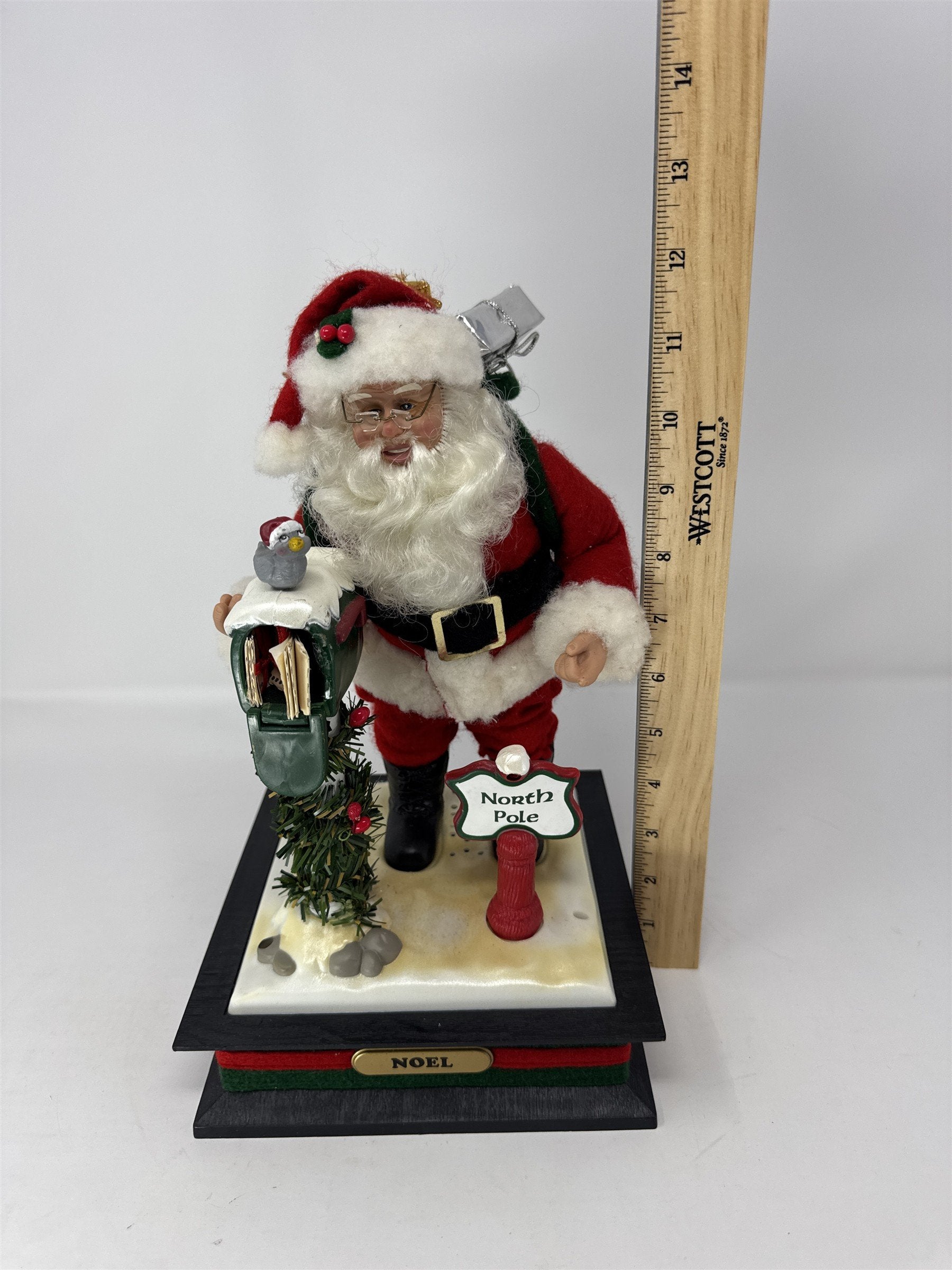 Vintage Holiday Creations Santa North Pole Mailbox Musical Decor Christmas Tunes