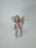Homco Home Interiors Porcelain Angel Figurine 5606 Praying Star Pink Dress Vtg
