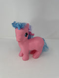 Large 9" Pink Unicorn Pony Figure Rainbow Cloud Rubber Blue Purple Hair