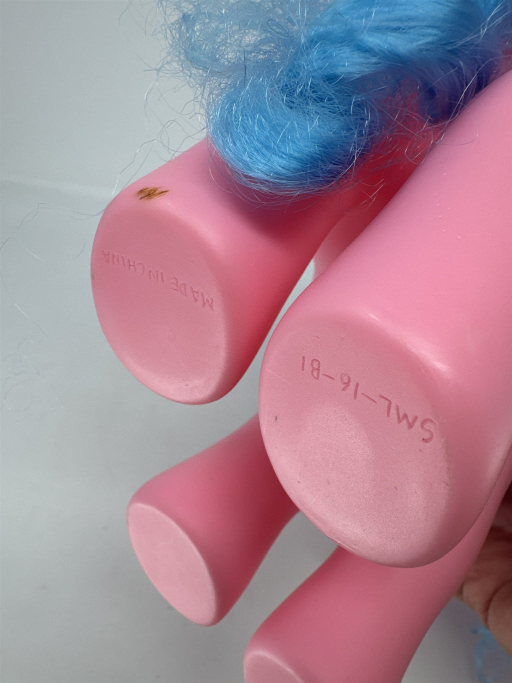 Large 9" Pink Unicorn Pony Figure Rainbow Cloud Rubber Blue Purple Hair