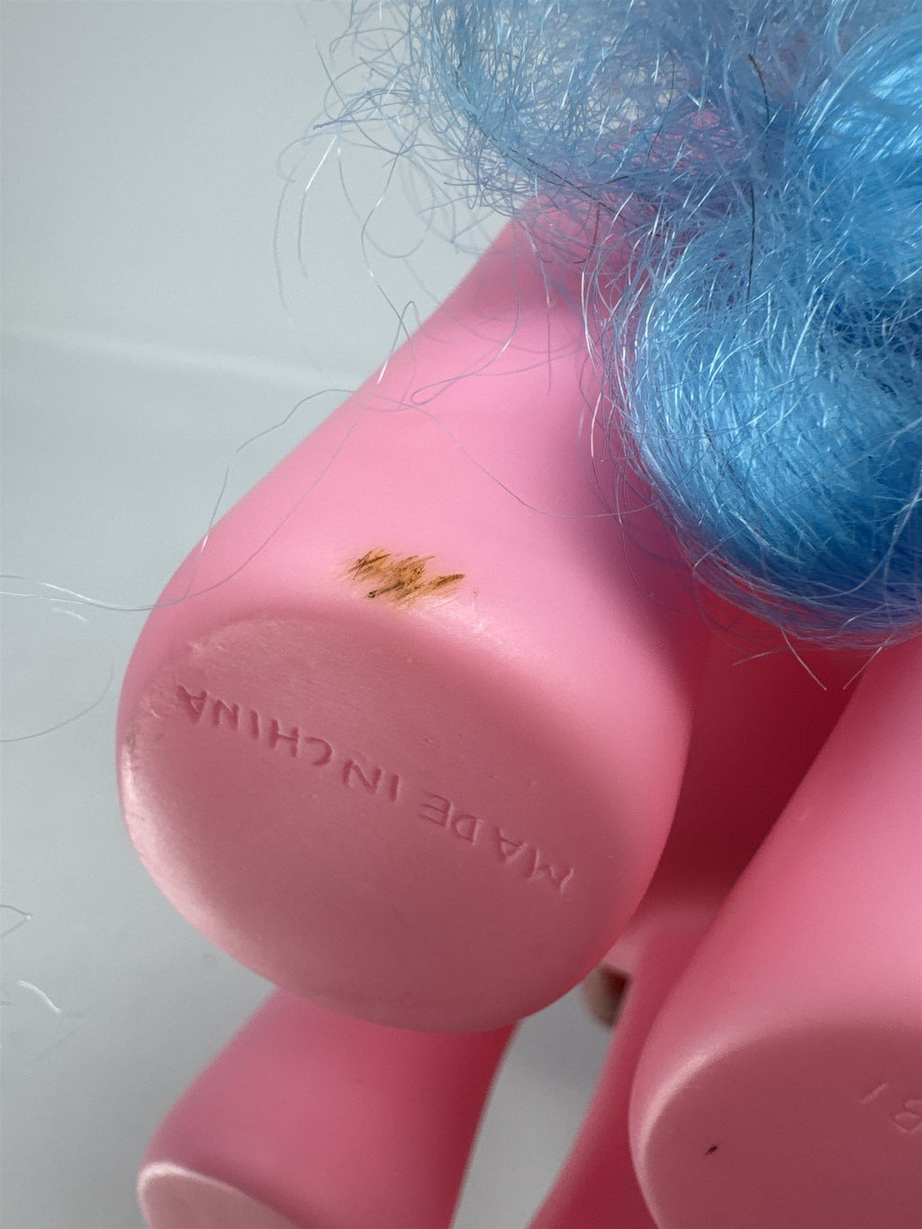 Large 9" Pink Unicorn Pony Figure Rainbow Cloud Rubber Blue Purple Hair