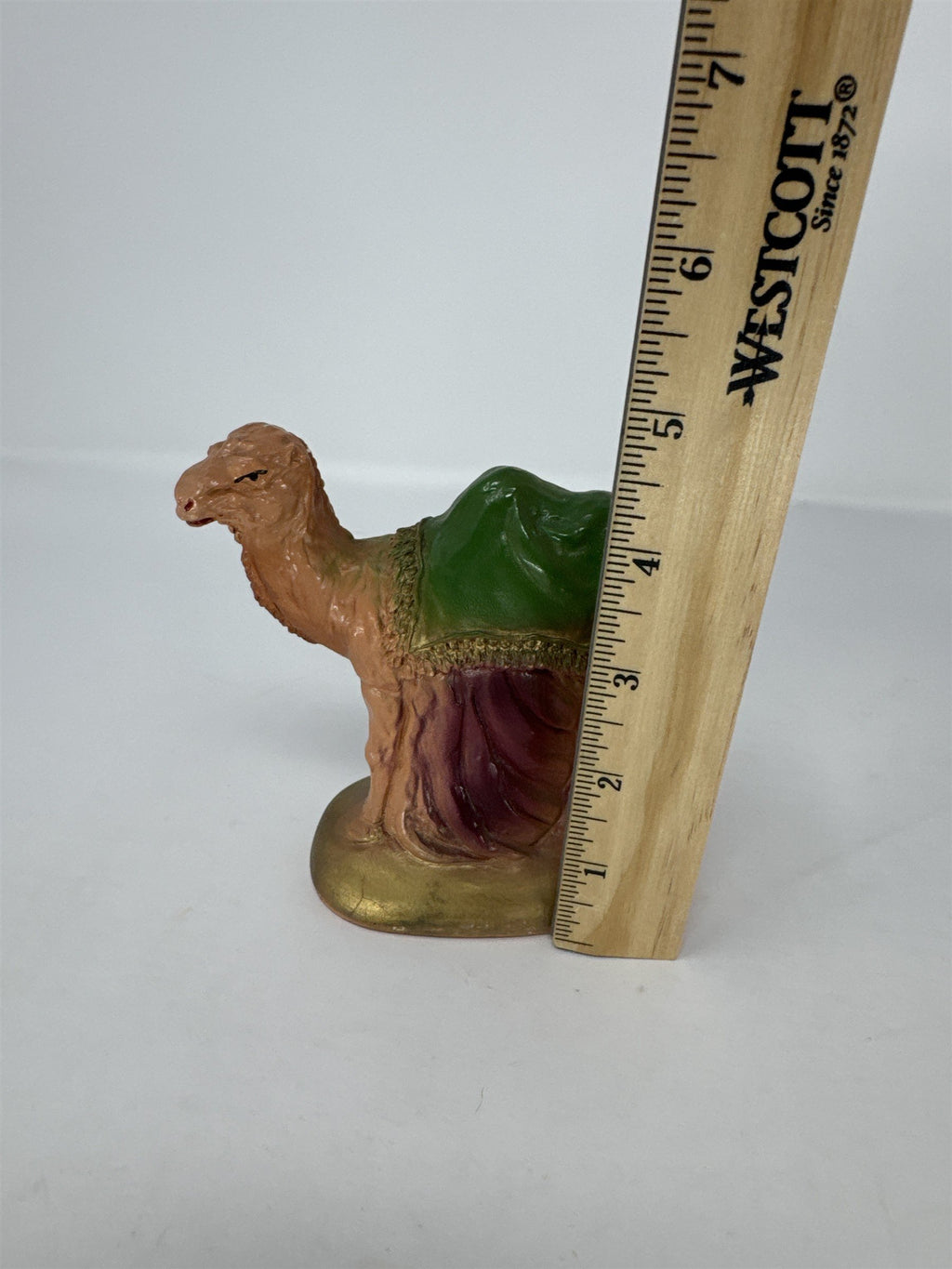 Vtg Chalk Nativity Camel Figure Scale Hand Painted Christmas