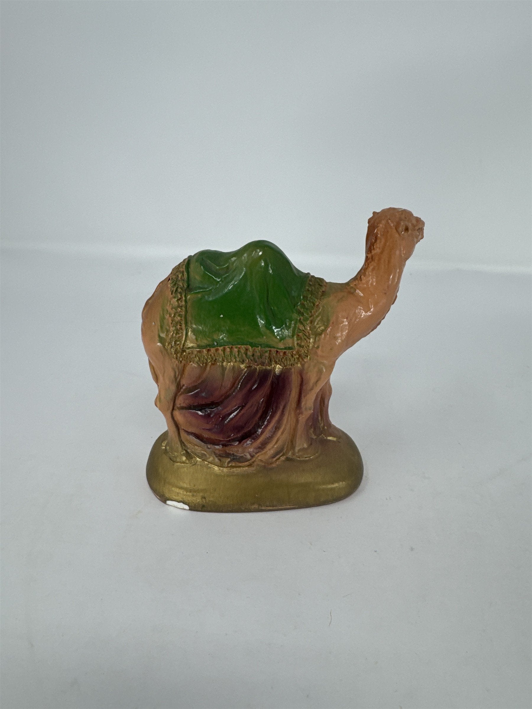 Vtg Chalk Nativity Camel Figure Scale Hand Painted Christmas