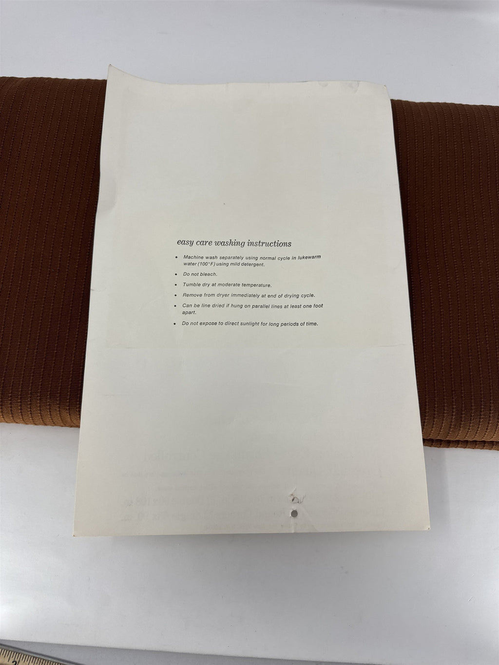 Vtg Restful Twin Bedspread Ribwoven Brown Rust Round Corners Cotton Blend USA MC