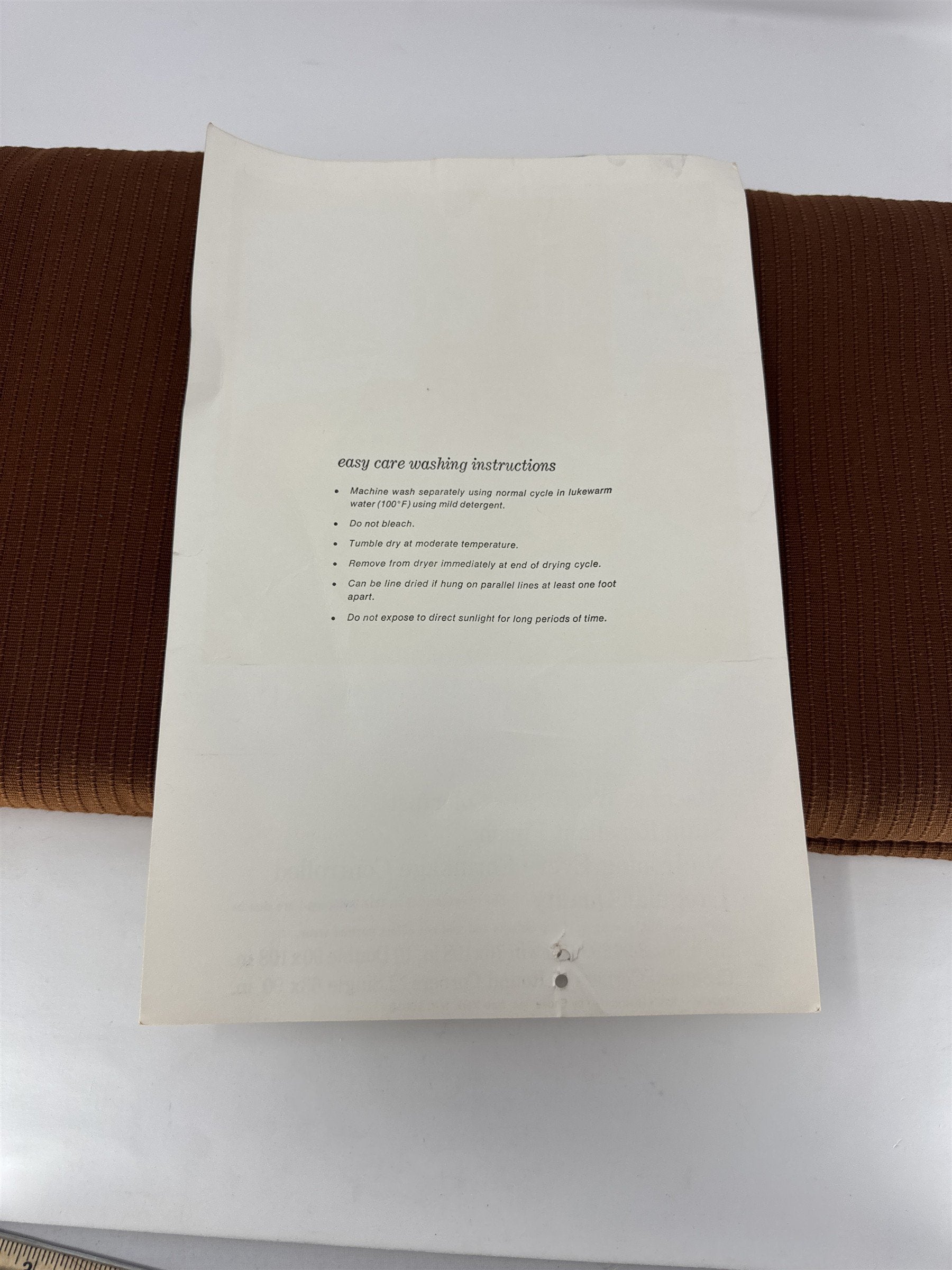 Vtg Restful Twin Bedspread Ribwoven Brown Rust Round Corners Cotton Blend USA MC