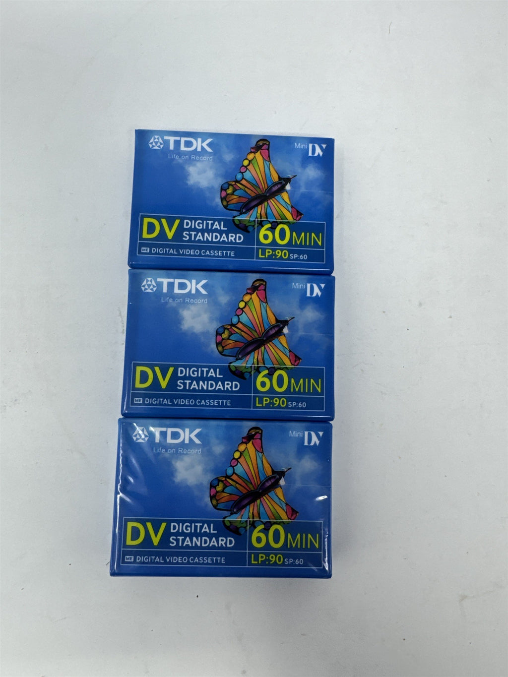 Lot of 3 TDK Mini DV 60 Min Digital Video Cassette Tapes Life on Record New Seal