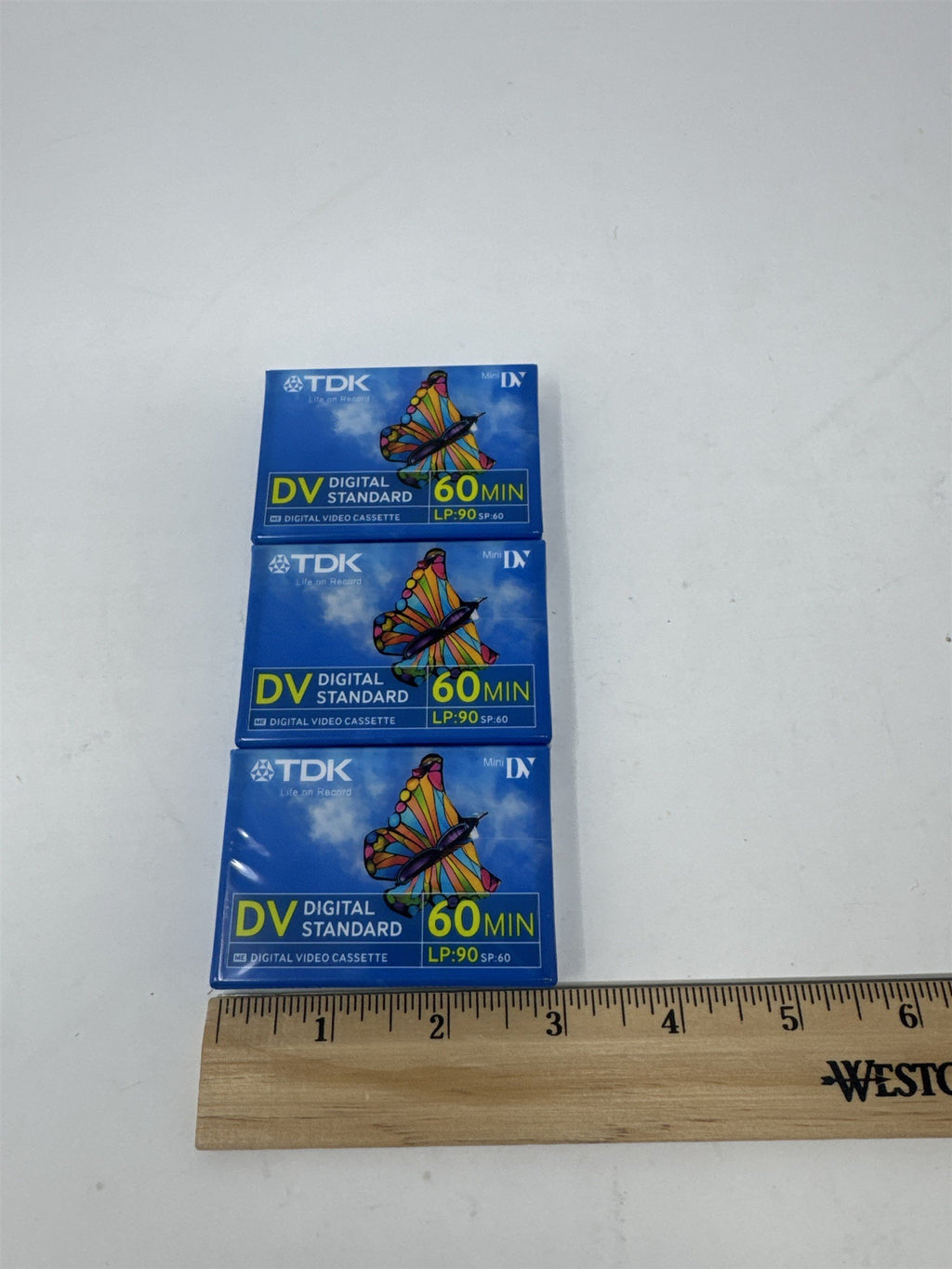 Lot of 3 TDK Mini DV 60 Min Digital Video Cassette Tapes Life on Record New Seal