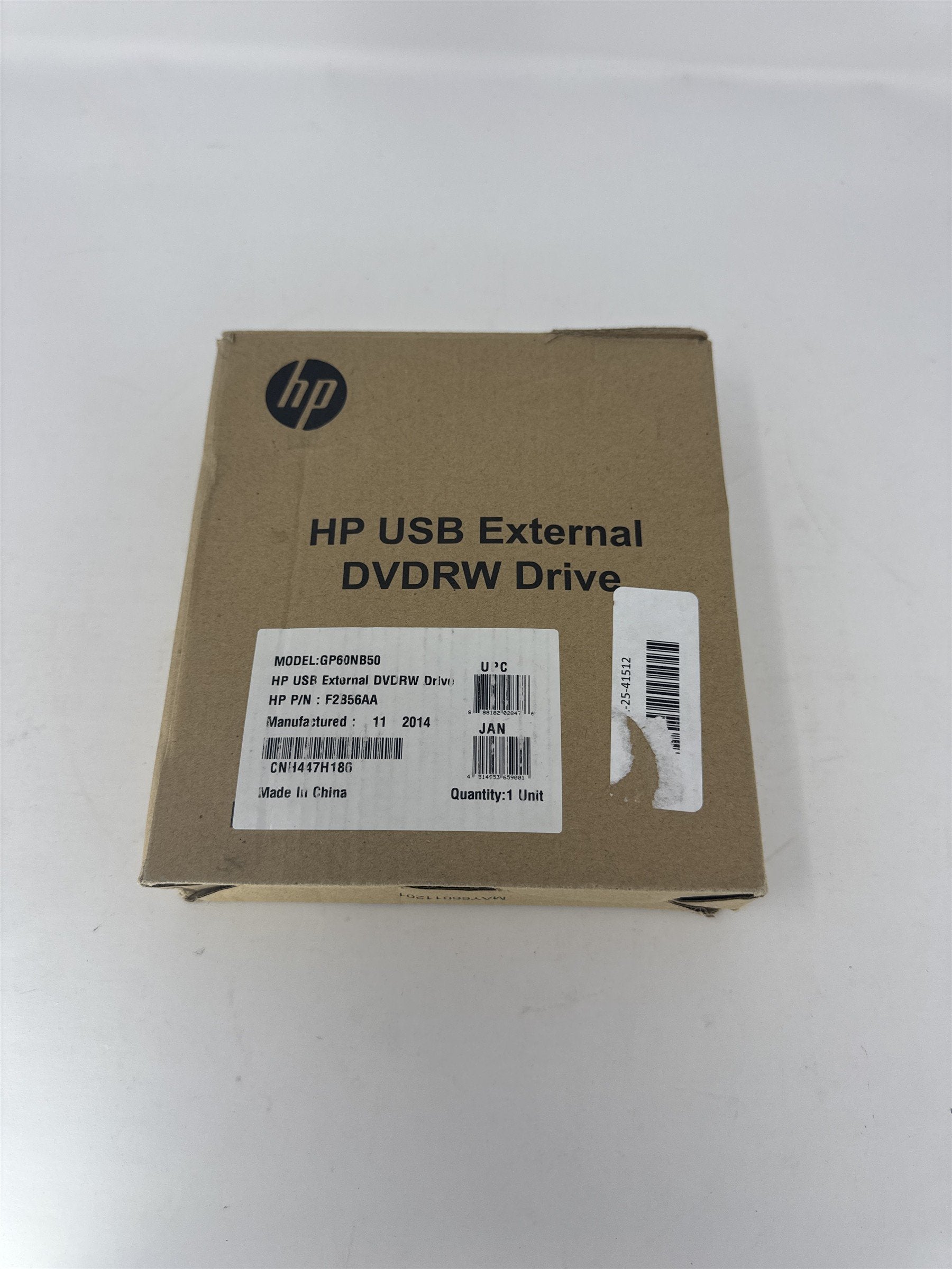 HP GP60NB50 External DVDRW Drive Portable USB CD DVD Rewriter F2B56AA *No Cable*