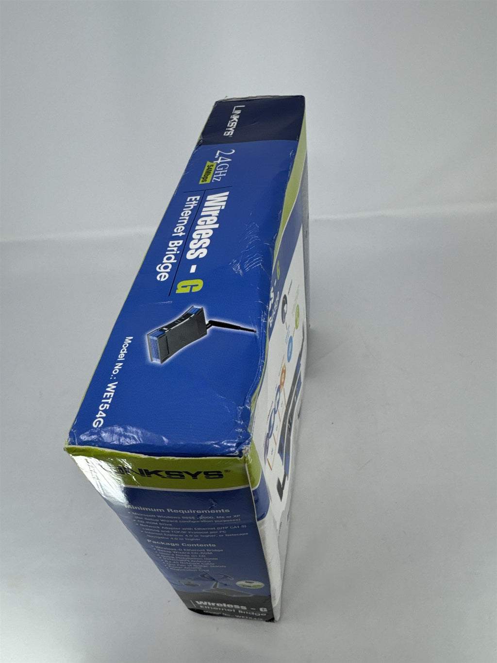 Linksys WET54G Wireless-G Ethernet Bridge 54Mbps 2.4GHz 802.11g WiFi Adapter