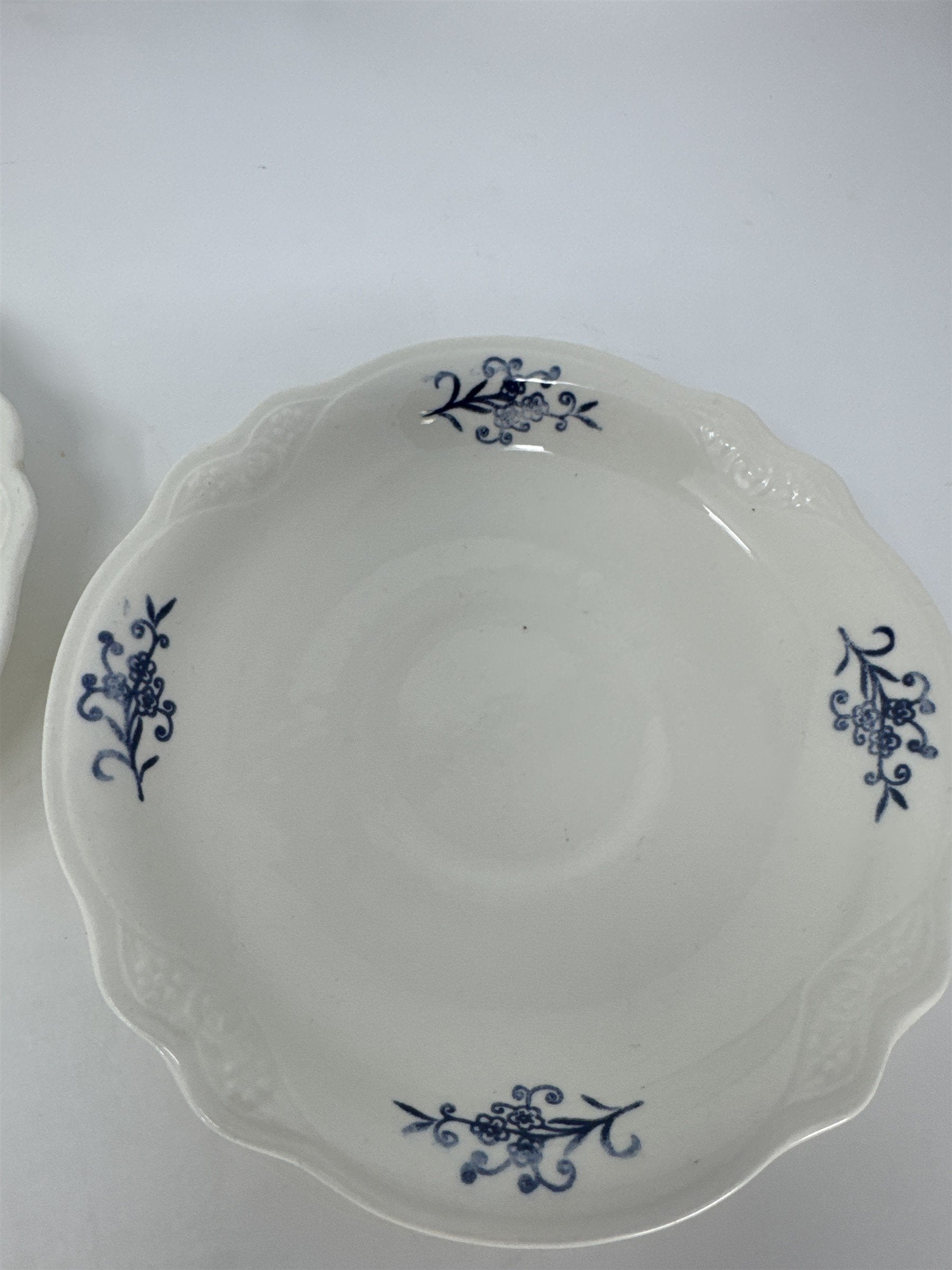 Set of 4 Vtg Homer Laughlin Virginia Rose Imperial Blue Saucer Plates USA 1962
