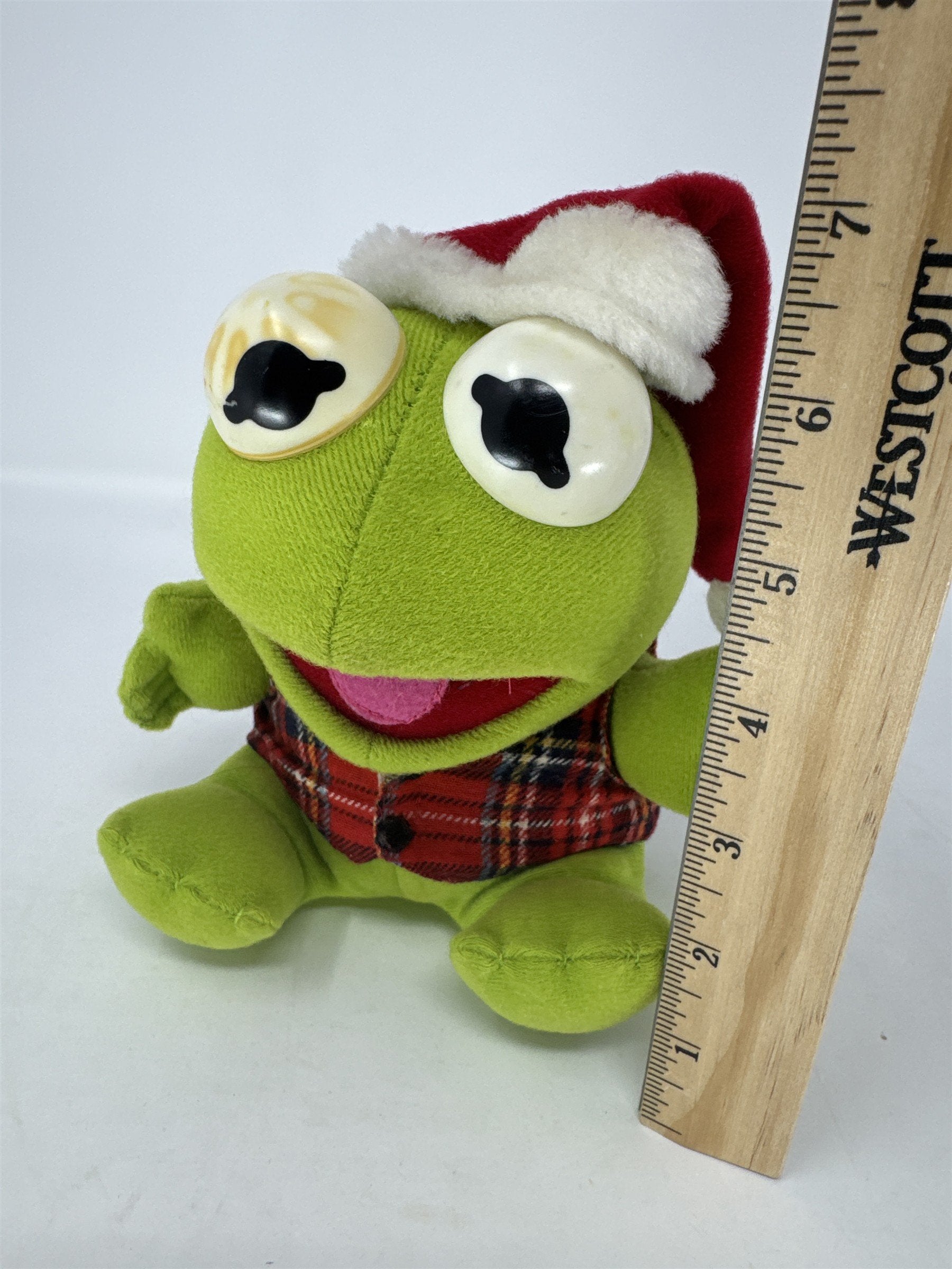 Vtg 1987 Kermit the Frog Plush Stuffed Animal The Muppets Jim Henson *Eye Wear*
