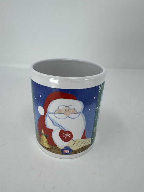 Christmas Coffee Mug Santa Reindeer Snowman Holiday Cocoa Cup Vintage Style