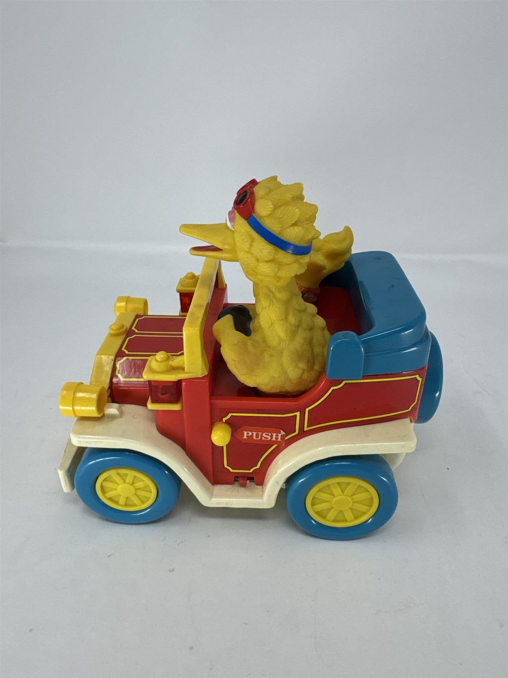 Vintage 1988 Illco Sesame Street Big Bird & Little Bird Bumper Car Toy Untested