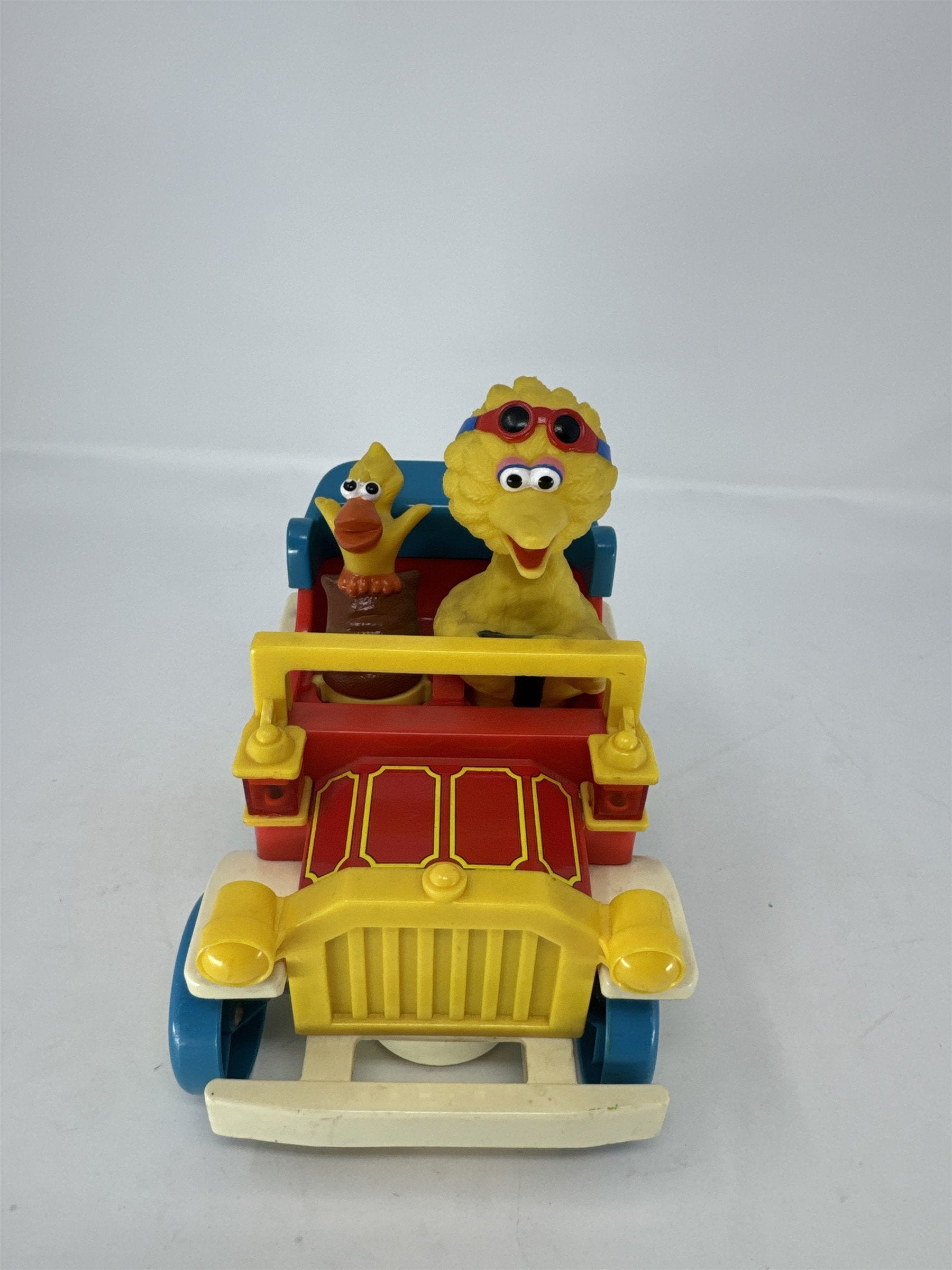 Vintage 1988 Illco Sesame Street Big Bird & Little Bird Bumper Car Toy Untested