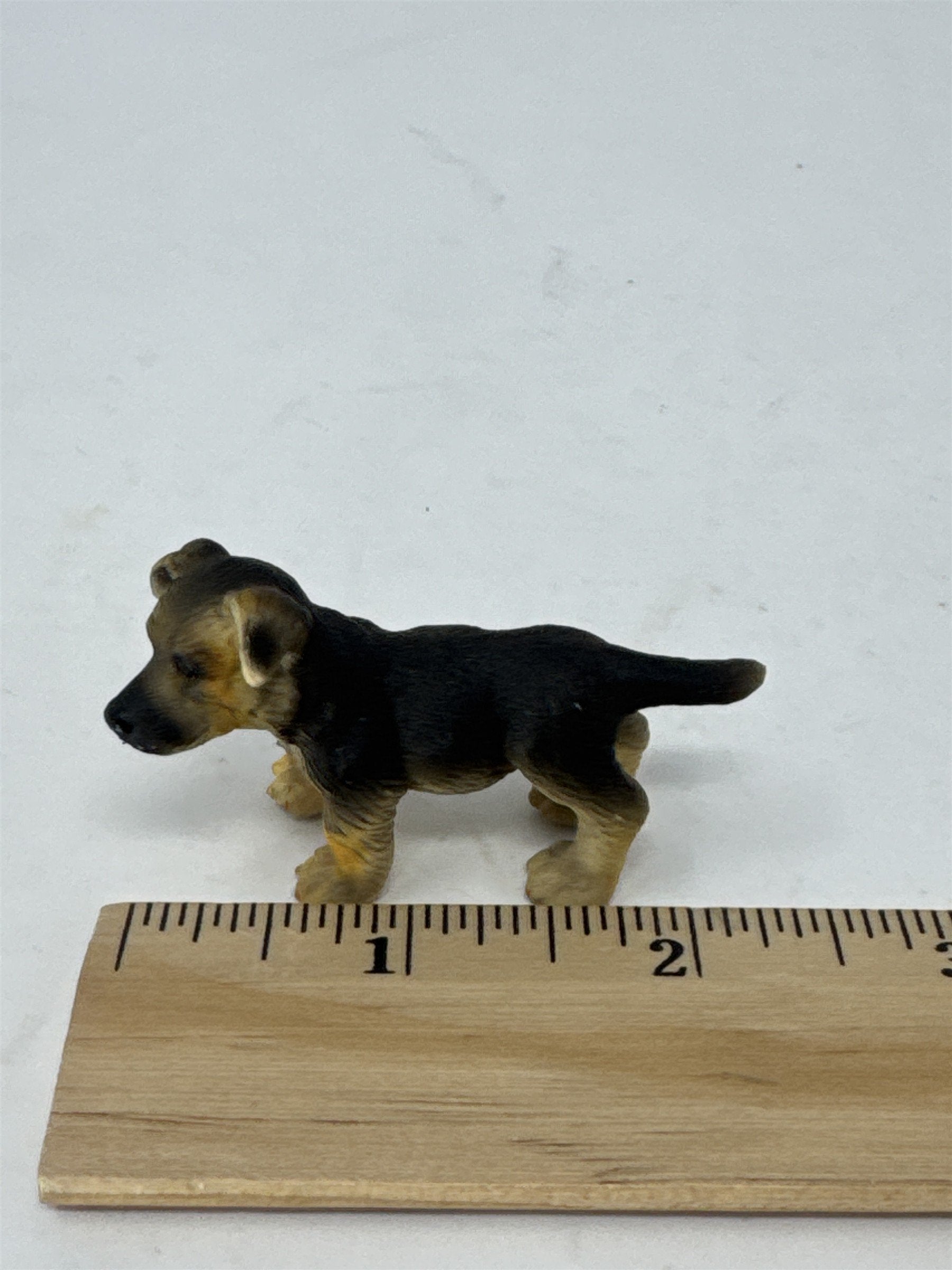 Vintage Am Limes German Shepherd Puppy Dog Figure Miniature Hand Painted