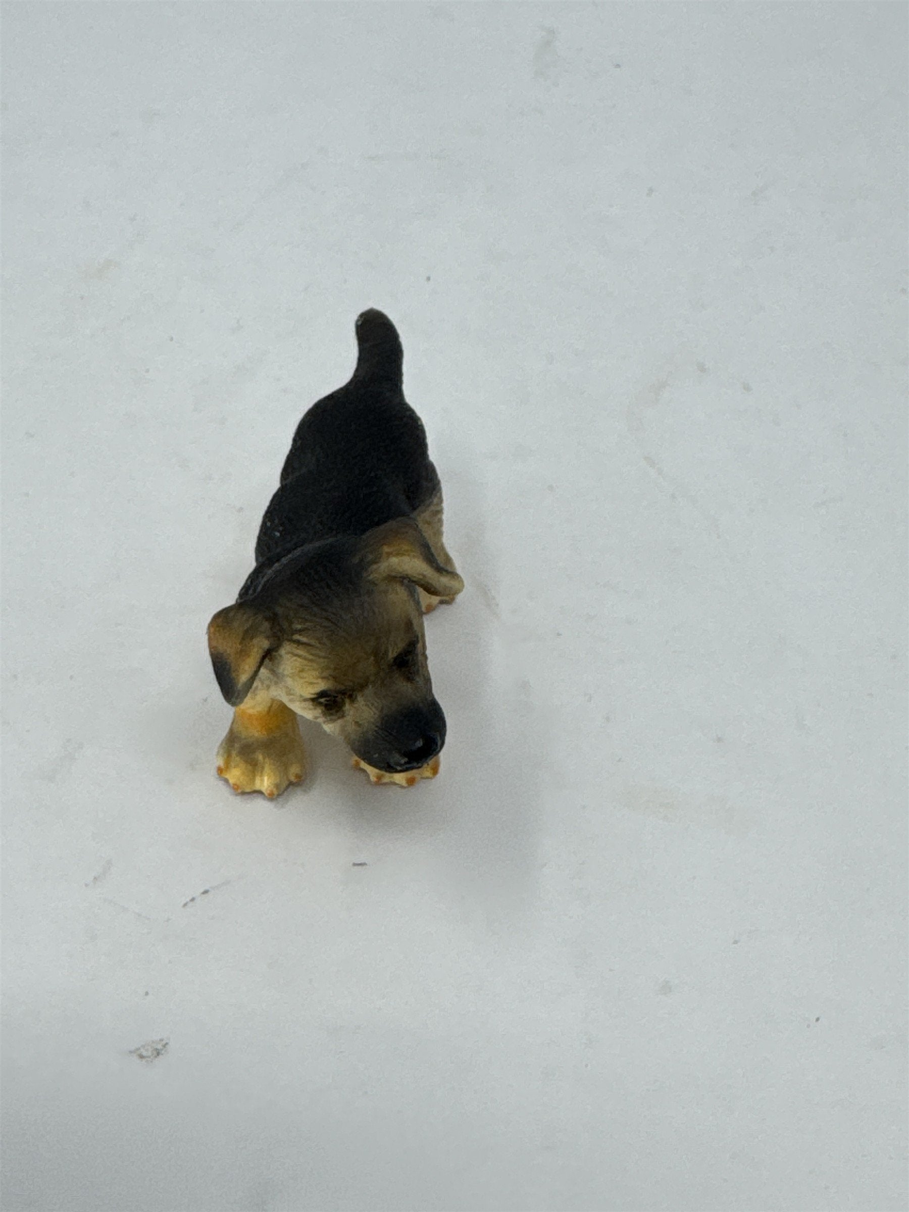 Vintage Am Limes German Shepherd Puppy Dog Figure Miniature Hand Painted